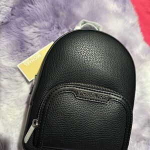 Michael Kors Pebbled Black Backpack